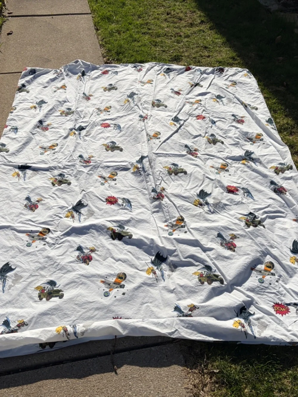 2 pc Set Pottery Barn Kids - BATMAN DC Comics TWIN Duvet, Standard Sham -Perfect